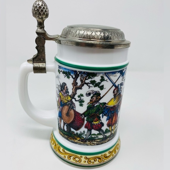 Vintage Original German BMF Beer Stein Mug with Lid